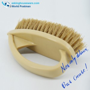 Akbrand kis súrolókefe íves műanyag fogantyúval