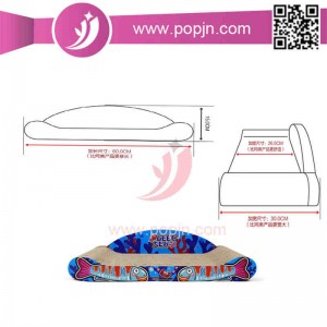 Újrahasznosítható kaparódeszka karcoló pad Lounge ágy hullámkarton macskakaró