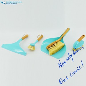 Akbrand háztartási bambusz fogantyútisztító kefék készlet 4in1 Tiff. Szín