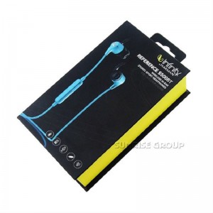 Egyedi papír, kézzel készített fülhallgató-csomagolás, mágneses záró fülhallgató-doboz