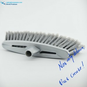 Akbrand szürke színű műanyag seprűfej hosszú és vékony nyílással az ecsetlemezben