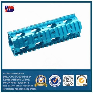 OEM eloxált alumínium 6061 7075 Precíziós CNC megmunkálási alkatrész színező anóddal