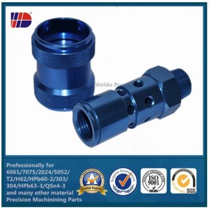 OEM színes eloxált alumínium6103 CNC Machining Technology alkatrészek