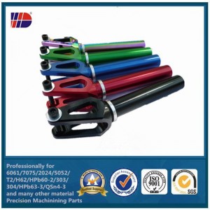 OEM gyártó CNC esztergálás és marás alumínium alkatrészek színező anóddal