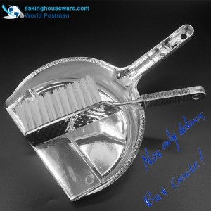 Akbrand félkör alakú porlapos kefekefe ezüst bevonatú hosszú fogantyúval