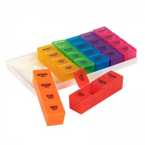 7 napos Easy Take heti műanyag piruladoboz az utazáshoz