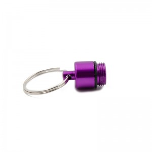 Kapszula alakú, egynapos piruladoboz tok alumínium ötvözet kulcstartóval