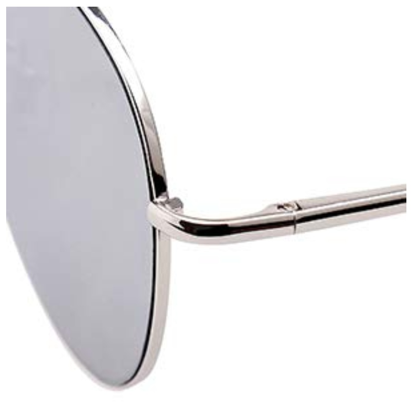 Klasszikus aviator tükrözött lapos lencsés napszemüveg fémkeret rugós zsanérokkal - több tükör lencsék színű napszemüveg