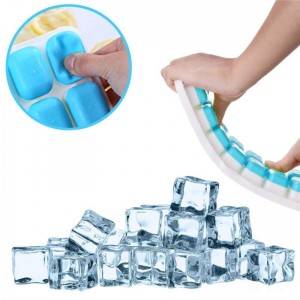 Tartós, könnyen oldható szilikon rugalmas 14 jégtálcák