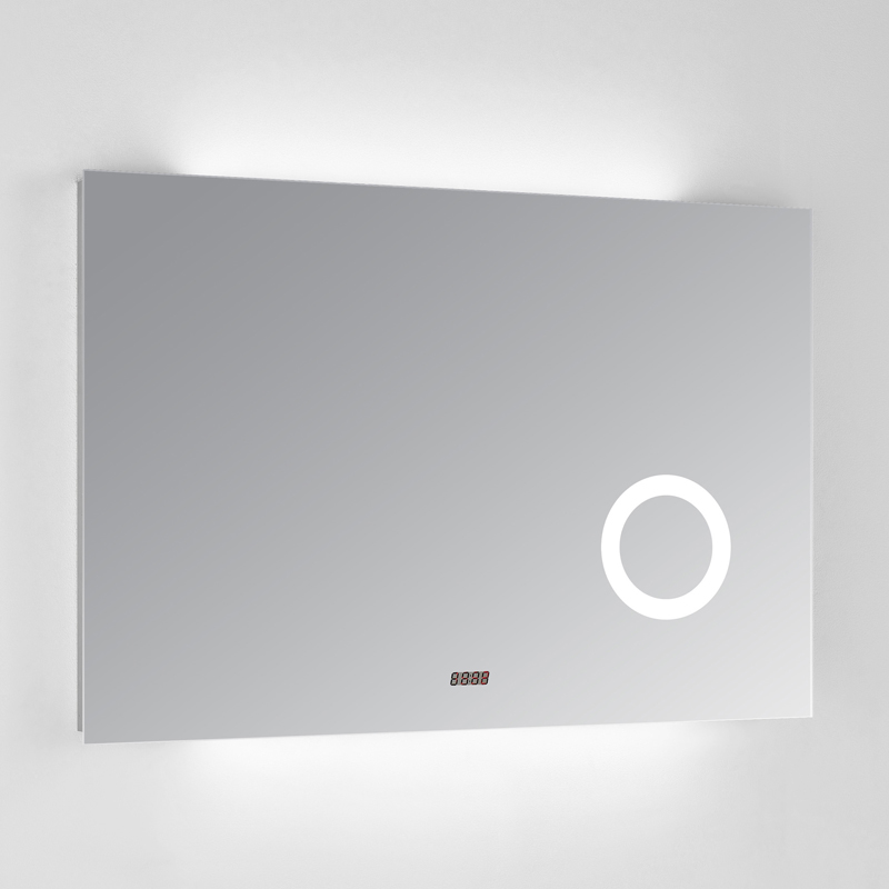 EU és USA luxus LED-es világítású háttérvilágítással ellátott fürdőszoba tükör nagyítóval-ENE-AL-111