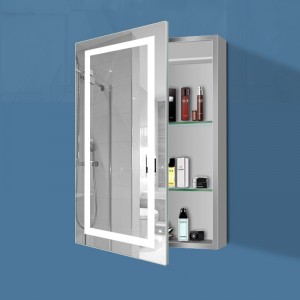 EU és USA luxus LED-es világítású, háttérvilágítással felszerelt fürdőszoba tükörgyógyászati ​​szekrény-ENE-AC-101