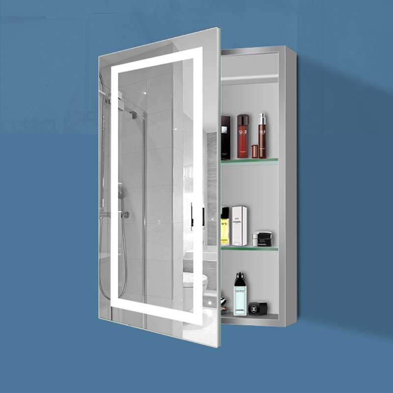 EU és USA luxus LED-es világítású, háttérvilágítással felszerelt fürdőszoba tükörgyógyászati ​​szekrény-ENE-AC-101