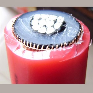 15KV 8,7 / 15KV Xlpe rézmagos MV tápkábel fém páncéllel