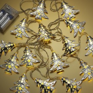 Vas karácsonyfa húr lámpa