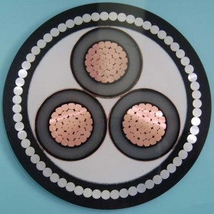 1-30KV 6 mm-es 3-magos Swa páncélozott kábel IEC60502, SANS 1339, BS 6622, AS / NZS1429.1, NFC 33226, CSA C 68.5