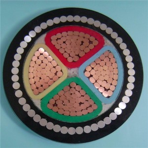 4x300mm2 elektromos Swa 4 magos páncélozott kábel acél huzal páncéllel