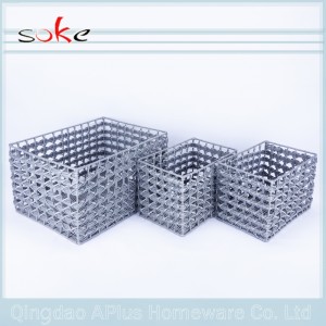 PE rattan kézzel madding szövött kosár