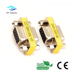 Mini DB15 VGA HD aljzat / nő adapter / csatlakozó Kód: FEF-V-007