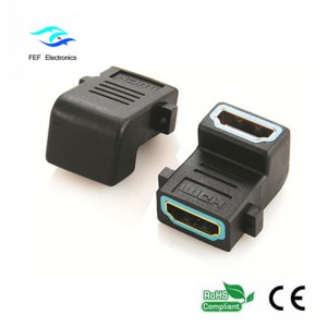 HDMI aljzat és HDMI aljzat adapter 90 fokos szögű típus: Kód: FEF-H-007