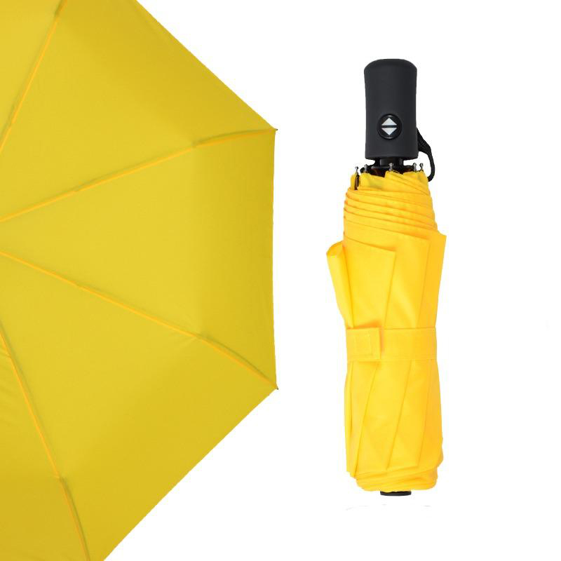 2019 Kompakt utazás Könnyen kezelhető, szélálló, 2 rétegű automatikus AOAC 3-szoros esernyő