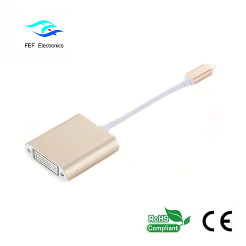USB TYPE-C és DVI átalakító, ABS héj Kód: FEF-USBIC-003