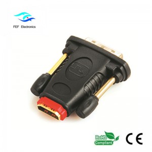 HDMI aljzat a DVI 24 + 1-es dugaszolható csatlakozóhoz hím-aljzat konverterhez: FEF-HD-006