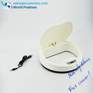 AKbrand háztartási automatikus induktív hulladékkonzerv elektromos töltővel, jégkrém fehér, 15 liter