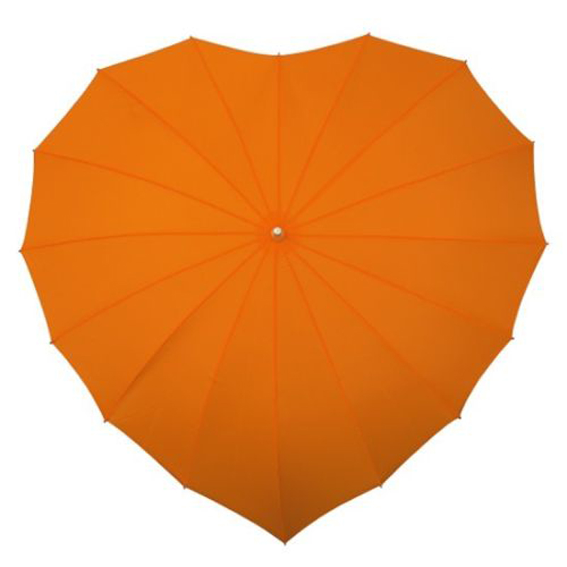 Szerelem szívű alakú promóciós Valentin esernyő