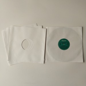 12 LP White Kraft Paper Record Album hüvelyek közép lyukkal