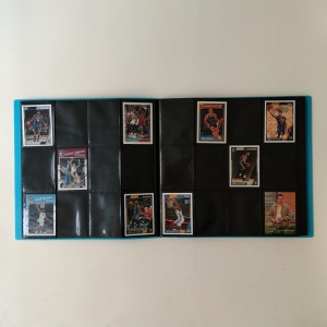 Kék színű 12 zsebgyűjtők portfólióalbum baseball kártyához