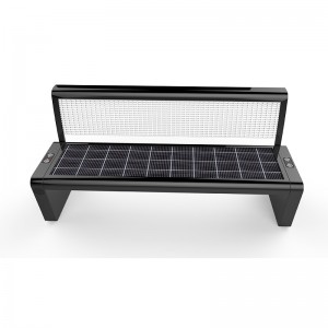 Solar Smart Bench opcionális kerékpár-állvány és LED-képernyő hátulján