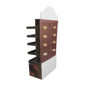 Újrahasznosítható karton értékesítési helyek kiállítási állványai. Pegboard padló kijelzői