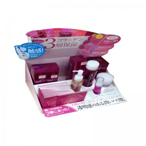 Szupermarket kiskereskedelmi polc, kozmetikai kartondoboz Shef