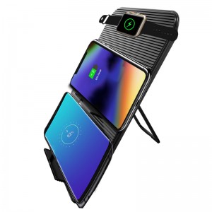KPS-9301HC OEM forró eladó 10W gyors QI 2 mobil töltéssel, 3 az 1-ben vezeték nélküli töltővel, 30W adapterrel