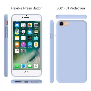Iphone plusz mobiltelefon tokhoz Puha folyékony szilikon TPU hátlapú mobiltelefon tok