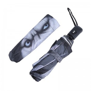 Állatképek digitális nyomtatása Automatikus nyitott és automatikus bezárás 3-szoros esernyő