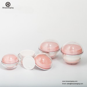 HXL216 kerek, üres kozmetikai üveges dupla falú tartály bőrápoló jar