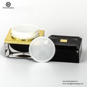 HXL233 négyszögletes akril palack és edény a bőrápoló krémhez Üres kozmetikai üveges dupla falú tartály bőrápoló