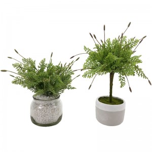 Mesterséges reális levendula palánta zöld fa növény lakberendezési kert