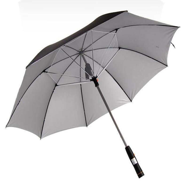 27 hüvelykes UPF 50+ UV-védelemmel ellátott ezüst bevonatú esernyő