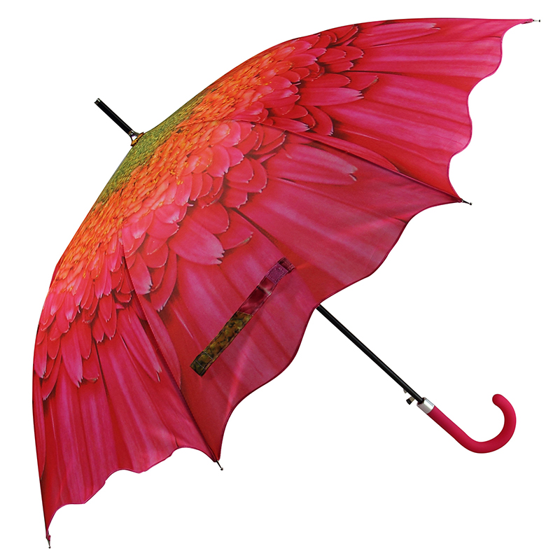 Virágos esernyő automatikus működésű egyenes esernyő egyedi felhasználással