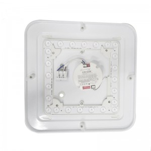 Automatikusan tompítható tartózkodási idejű nappali négyzetérzékelés 3 év garantáltan kerek mennyezeti lámpa mikrohullámú érzékelővel