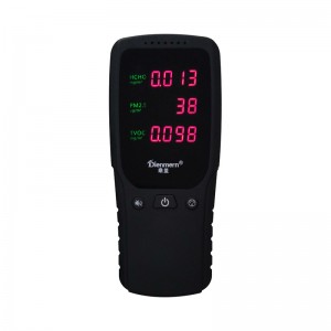 PM2.5 HCHO TVOC légdetektor monitor