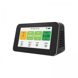 Levegőminőség-tesztelő hordozható lézer PM2.5 detektor intelligens monitor otthoni irodai autókhoz