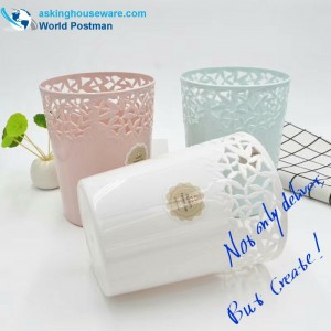 Üreges kerek műanyag kukába