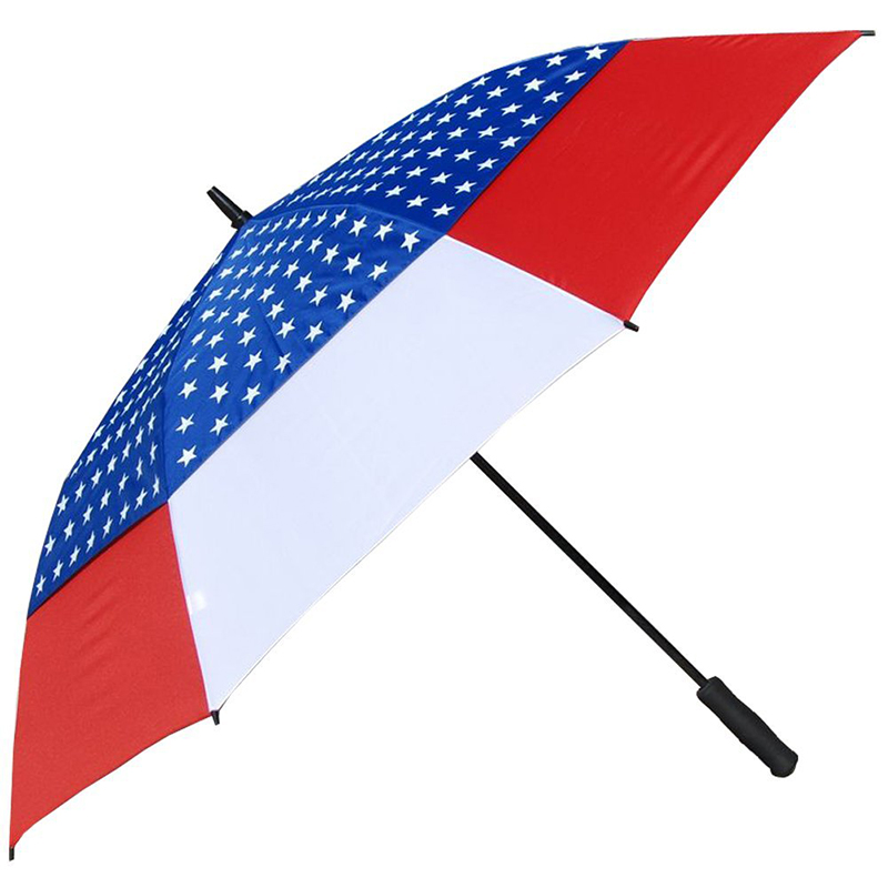 Új promóciós cikk 30 hüvelykes, nagy méretű, kettős szövetből készült Golf esernyő zászlónyomással