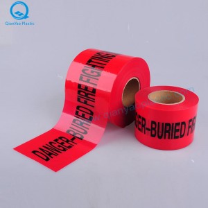 GAS föld alatti figyelmeztető szalag; ELEKTROMOSSÁG Földalatti figyelmeztető szalag; TŰZ Föld alatti figyelmeztető szalag