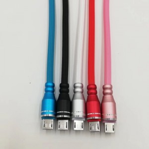 Gyors töltésű alumínium ház kerek TPE USB-kábel a mikro-USB, C típusú, iPhone villám töltéshez és szinkronizáláshoz
