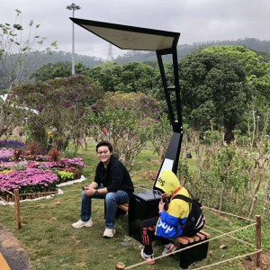 Kültéri hirdetési megoldás Intelligens napfénypad LED világítással