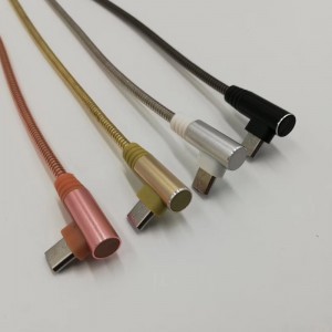 USB 2.0 fémcső kábel töltő kerek alumínium ház USB kábel mikro USB, C típusú, iPhone villám töltéshez és szinkronizáláshoz